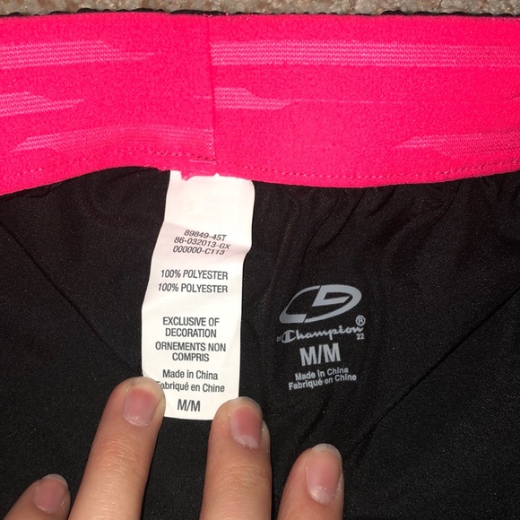Black and pink champion workout shorts - Picture 4 of 4